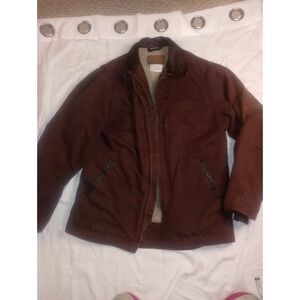 Whitetails Original Deer Gear Brown Fleece Lined Coat Brown Medium Men